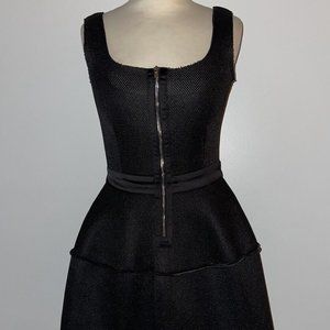 Maje black stretch mesh skater dress Size 1